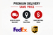 We are shipped exclusively with FedEx, where appropriate, UPS